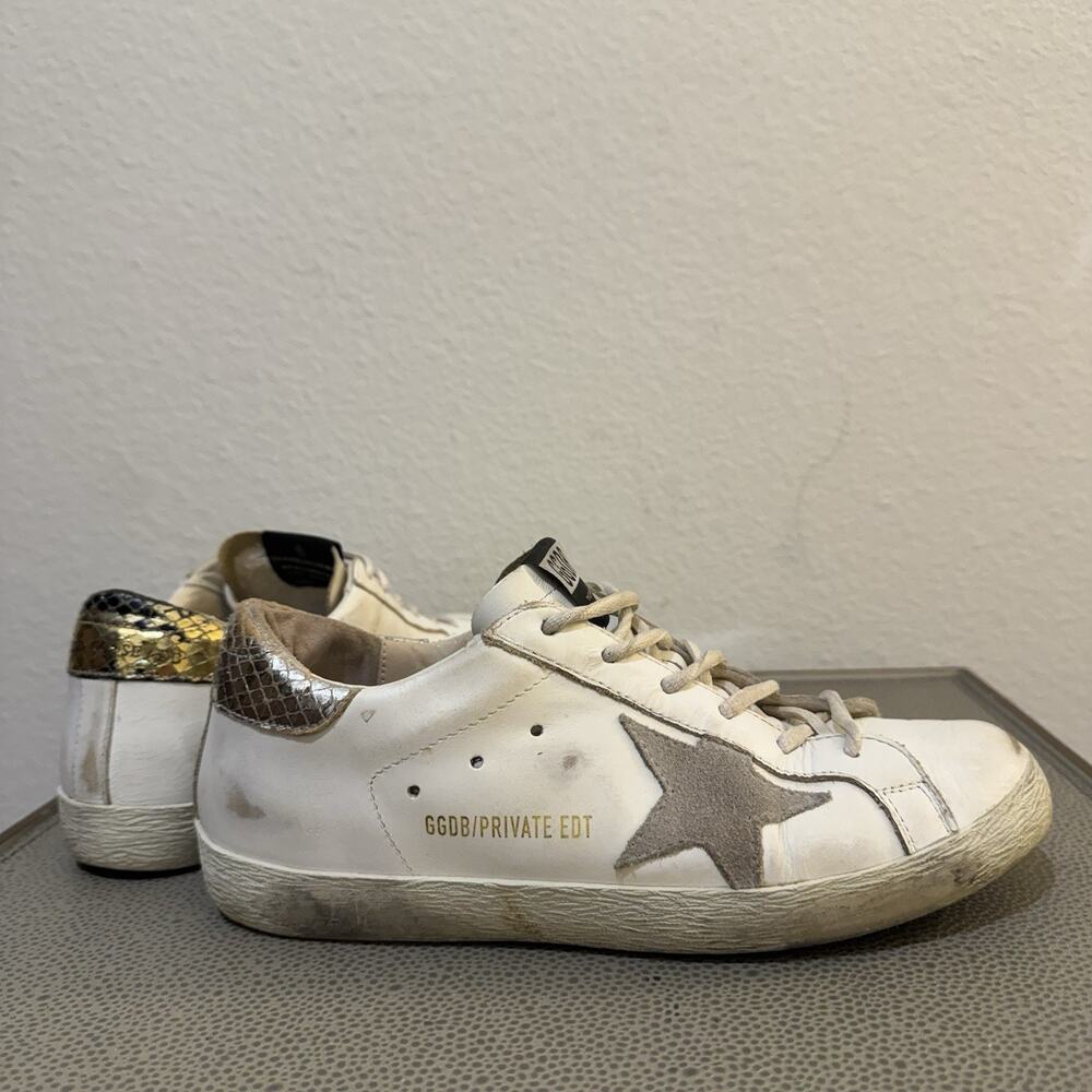 Golden Goose Superstar GGDB Private EDT Skate Sneakers Shoes Women's 38 Snake